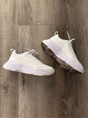 Puma All-White Chunky Runner Sneakers